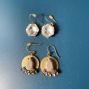 Two pairs of JCrew earrings